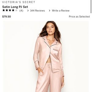 Victoria’s Secret Satin Pajama Set w/ slippers
